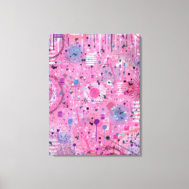 Pink Maximalist Abstract Art  キャンバスプリント
