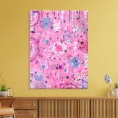 Pink Maximalist Abstract Art  キャンバスプリント (インサイチュ (リビング))
