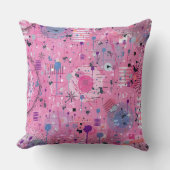 Pink Maximalist Abstract Art  クッション (正面)