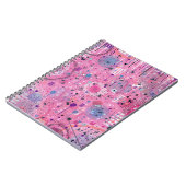 Pink Maximalist Abstract Art  ノートブック (左側)