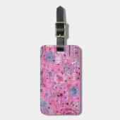 Pink Maximalist Abstract Art ラゲッジタグ (正面縦)