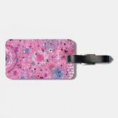 Pink Maximalist Abstract Art ラゲッジタグ (裏面横)