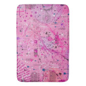 Pink Maximalist Abstract: Raspberry Sundae バスマット (正面縦)