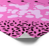 Pink Maximalist Abstract: Raspberry Sundae ポスター (角)