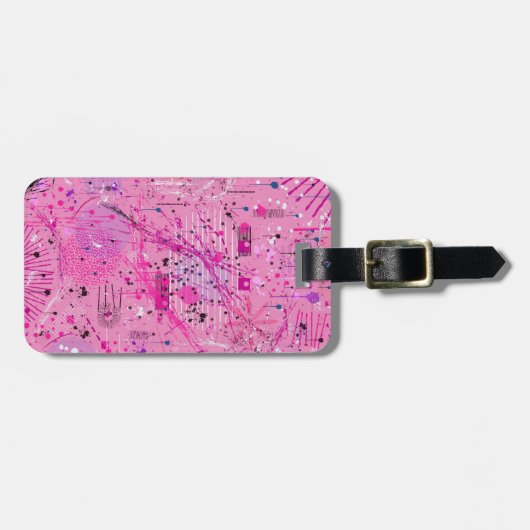 Pink Maximalist Abstract: Raspberry Sundae ラゲッジタグ (正面横)