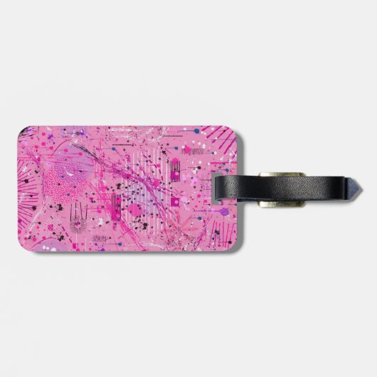 Pink Maximalist Abstract: Raspberry Sundae ラゲッジタグ (裏面横)
