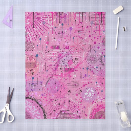 Pink Maximalist Abstract: Raspberry Sundae 薄葉紙 (クラフト)