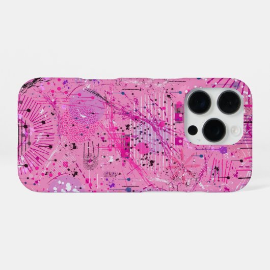 Pink Maximalist Abstract: Raspberry Sundae iPhoneケース (裏面横)