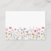 Pink Meadow Wildflowers Baby Shower Gift Display エンクロージャーカード (裏面)