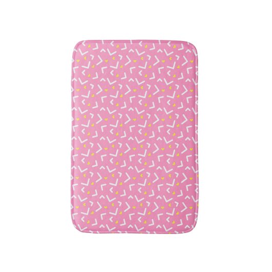 Pink Memphis Pattern Bath Mat バスマット (正面縦)
