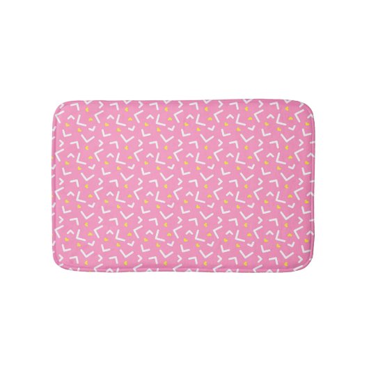Pink Memphis Pattern Bath Mat バスマット (正面)