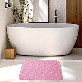 Pink Memphis Pattern Bath Mat バスマット