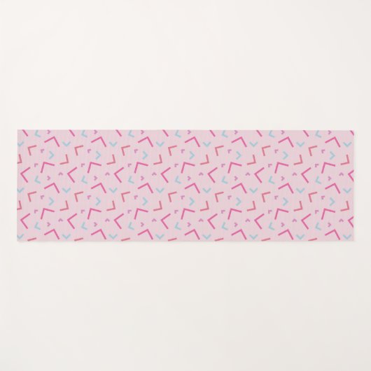 Pink Memphis Pattern Yoga Mat ヨガマット (正面(横))