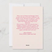 Pink Merry Christmas and Happy New Year signature シーズンカード (裏面)