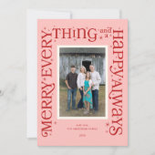 Pink Merry Everything and a Happy Always シーズンカード (正面)