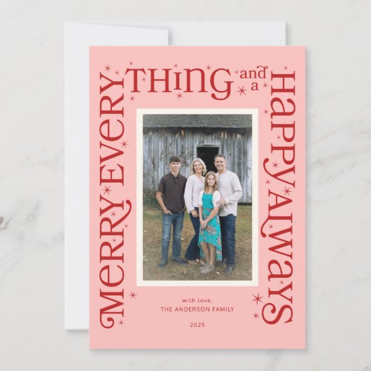 Pink Merry Everything and a Happy Always シーズンカード (正面)
