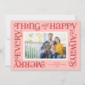 Pink Merry Everything and Happy Always Photo シーズンカード (正面)
