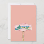 Pink Mexican Town Destination Wedding セーブザデート (裏面)