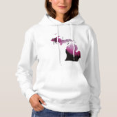 Pink Michigan State Map Pine Forest Camping Trip パーカ (正面)