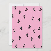 Pink Microphone Kids Birthday Invitation 招待状 (裏面)