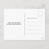 Pink Midcentury Modern Ho Ho Holidays Christmas シーズンポストカード (裏面)