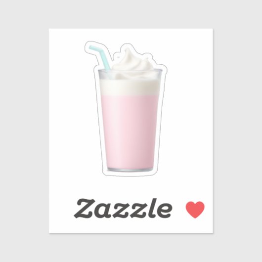 Pink Milkshake Emoji  シール (シート)