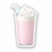 Pink Milkshake Emoji  シール (正面)