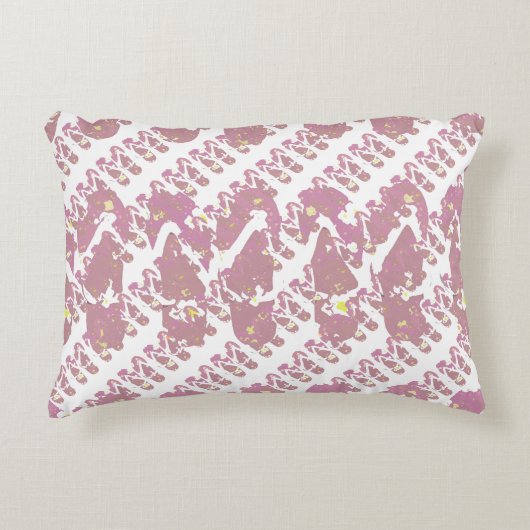 Pink Mini Flop Flop Pattern アクセントクッション (正面)