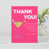 Pink Minimalist 30th Birthday Thank You Cards    サンキューカード (スタンド正面)