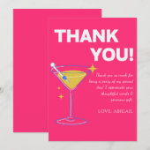 Pink Minimalist 30th Birthday Thank You Cards    サンキューカード (正面/裏面)