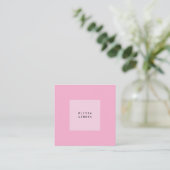 Pink Minimalist and elegant Business Card スクエア名刺 (スタンド正面)