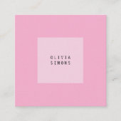 Pink Minimalist and elegant Business Card スクエア名刺 (正面)