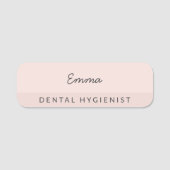 Pink Minimalist Dental Hygienist 名札 (正面)