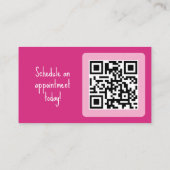 Pink Minimalist Hairdresser fashion 名刺 (裏面)