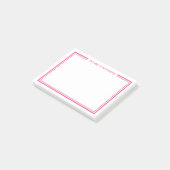 Pink Minimalist Monogram ポストイット (アングル)