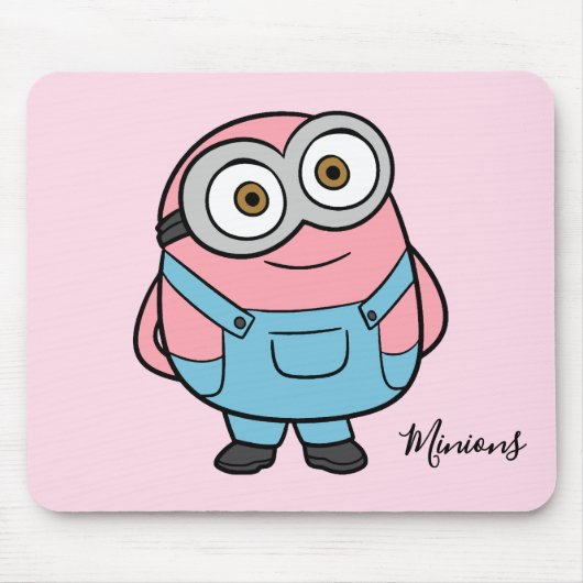 Pink Minion Cartoon Fanart マウスパッド (正面)