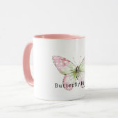 Pink Mint Butterfly Kisses マグカップ (正面左)