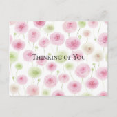 Pink Mint Floral Ranunculus   ポストカード (正面)