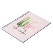 Pink Mint Green Guava Popsicles ノートブック (左側)
