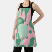 Pink Mint Green Melting Drip Pattern Abstract  エプロン (インサイチュ)