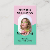 Pink mint green minimalist makeup 名刺 (正面)