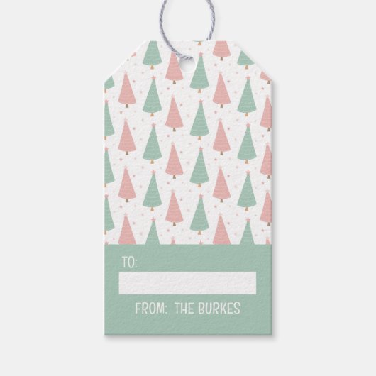 Pink/Mint Holiday Gift Tag ギフトタグ (正面)