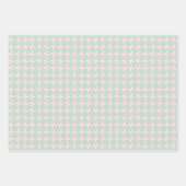 Pink/Mint Holiday Wrapping Paper Sheets ラッピングペーパーシート (正面2)