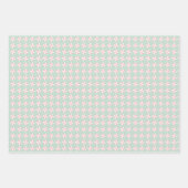 Pink/Mint Holiday Wrapping Paper Sheets ラッピングペーパーシート (正面2)