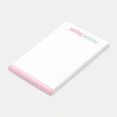 Pink & Mint Modern Name, Minimalist ポストイット (アングル)