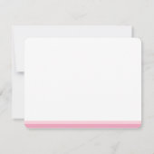 Pink & Mint Modern Name Note Card, Minimalist ノートカード (裏面)