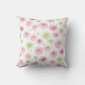 Pink Mint Ranunculus Flowers クッション (正面)