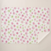 Pink Mint Ranunculus Flowers シェルパブランケット (正面(横))