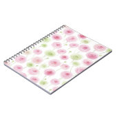 Pink Mint Ranunculus Flowers ノートブック (左側)