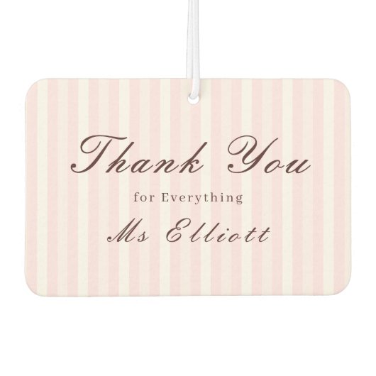 Pink Mist - Personalised Thank You Air Freshener カーエアーフレッシュナー (正面)